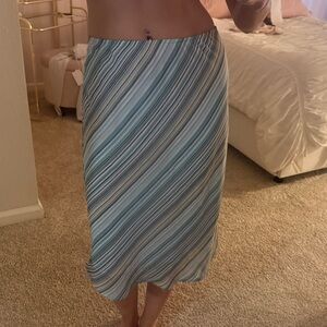 Byer California Vintage Striped Midi Skirt
